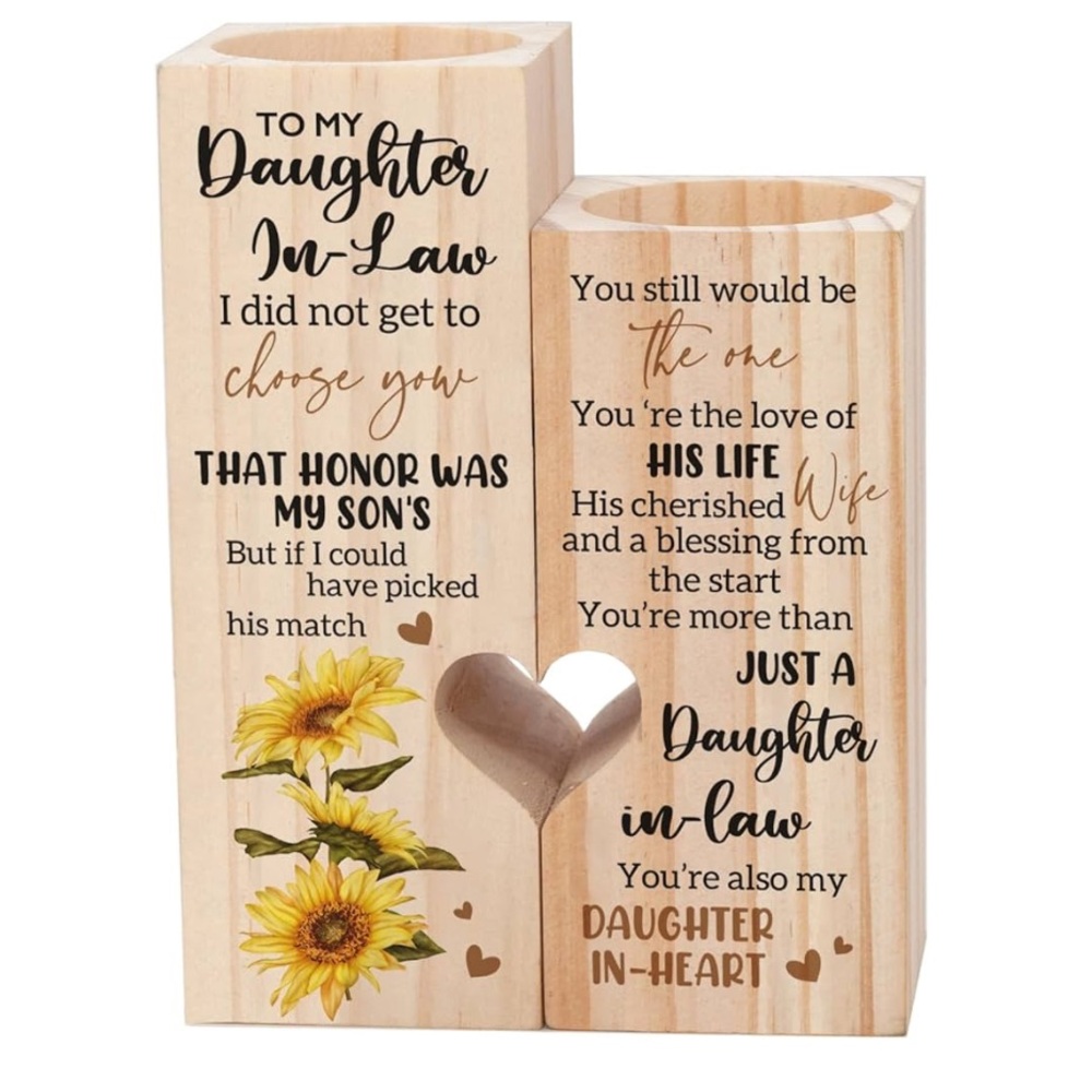 Daughter in Law Sunflower Tea light Candle Holder - New